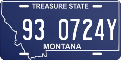 MT license plate 930724Y