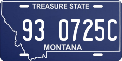 MT license plate 930725C