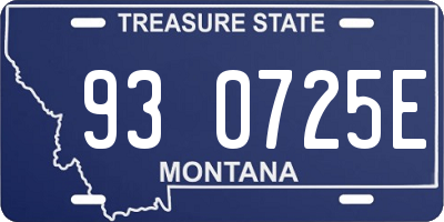 MT license plate 930725E