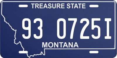 MT license plate 930725I