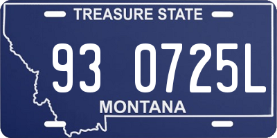 MT license plate 930725L