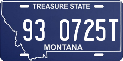MT license plate 930725T