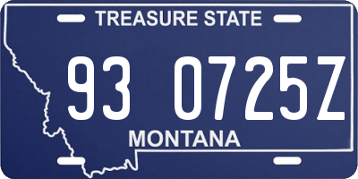 MT license plate 930725Z