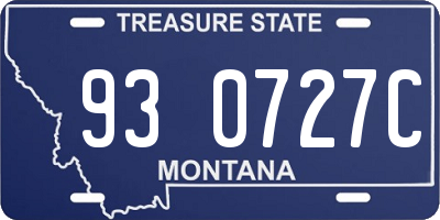 MT license plate 930727C