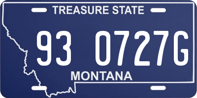 MT license plate 930727G