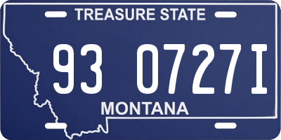 MT license plate 930727I
