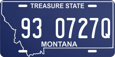 MT license plate 930727Q