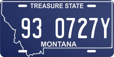 MT license plate 930727Y