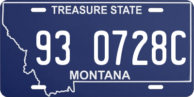 MT license plate 930728C