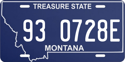 MT license plate 930728E