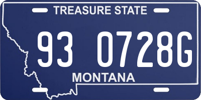MT license plate 930728G
