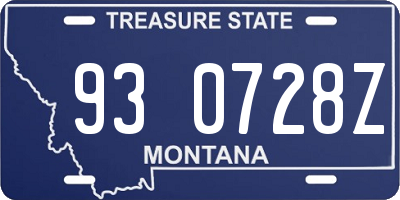 MT license plate 930728Z