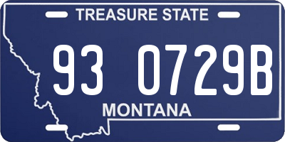 MT license plate 930729B