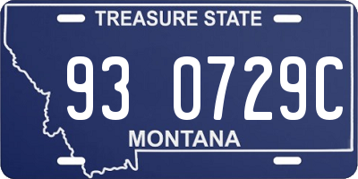 MT license plate 930729C