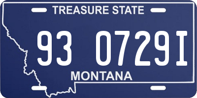 MT license plate 930729I