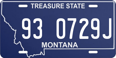 MT license plate 930729J