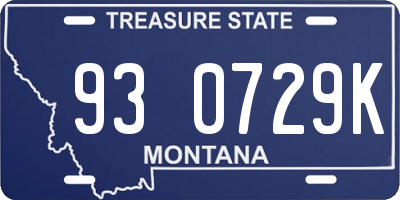 MT license plate 930729K