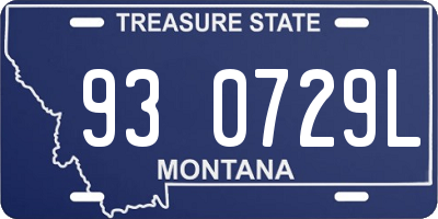 MT license plate 930729L