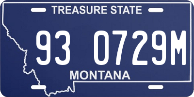 MT license plate 930729M