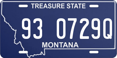 MT license plate 930729Q