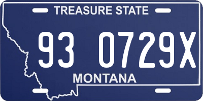 MT license plate 930729X