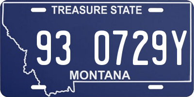 MT license plate 930729Y
