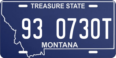 MT license plate 930730T