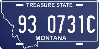 MT license plate 930731C