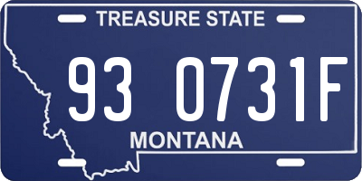 MT license plate 930731F
