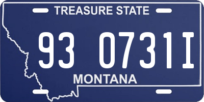 MT license plate 930731I