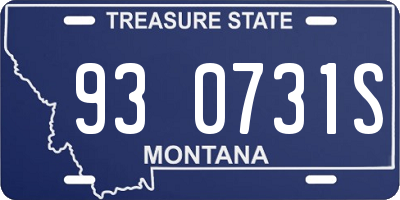 MT license plate 930731S
