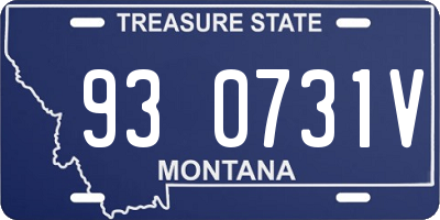 MT license plate 930731V