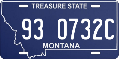 MT license plate 930732C