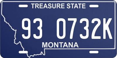 MT license plate 930732K