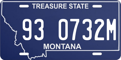 MT license plate 930732M