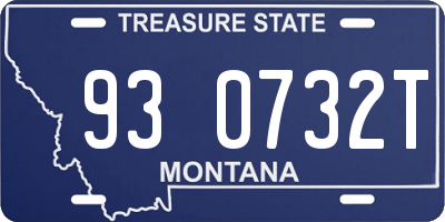 MT license plate 930732T