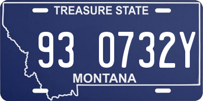 MT license plate 930732Y