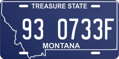 MT license plate 930733F