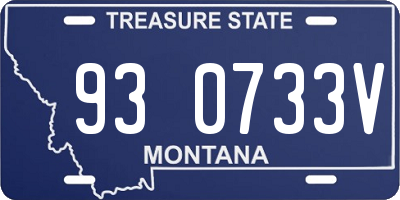MT license plate 930733V