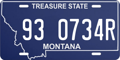 MT license plate 930734R