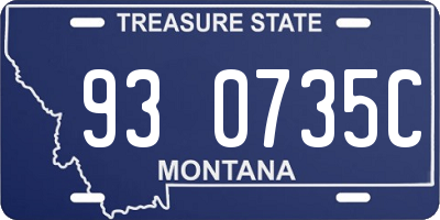 MT license plate 930735C