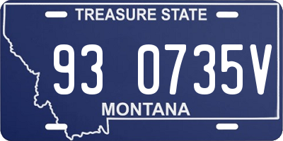 MT license plate 930735V
