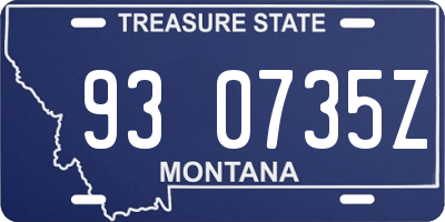 MT license plate 930735Z