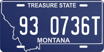 MT license plate 930736T