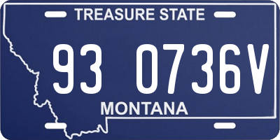 MT license plate 930736V