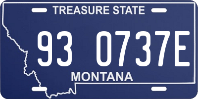 MT license plate 930737E