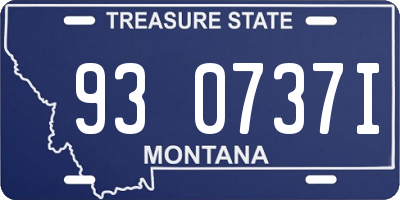 MT license plate 930737I