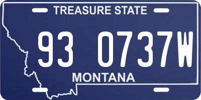 MT license plate 930737W