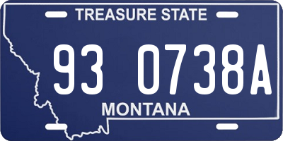 MT license plate 930738A
