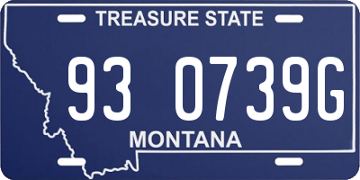 MT license plate 930739G